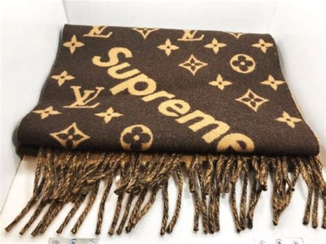 louis vuitton x supreme scarf|genuine louis vuitton scarf.